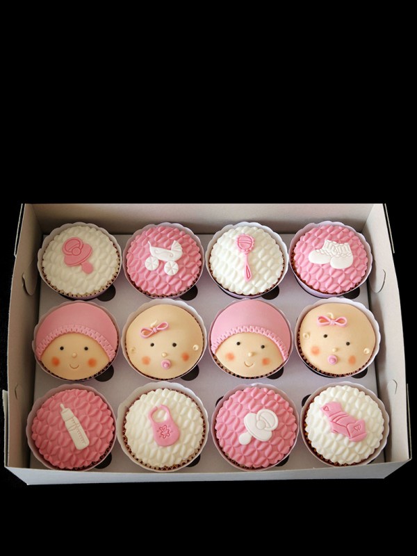 Cupcakes til babyshower eller 1 års fødselsdag