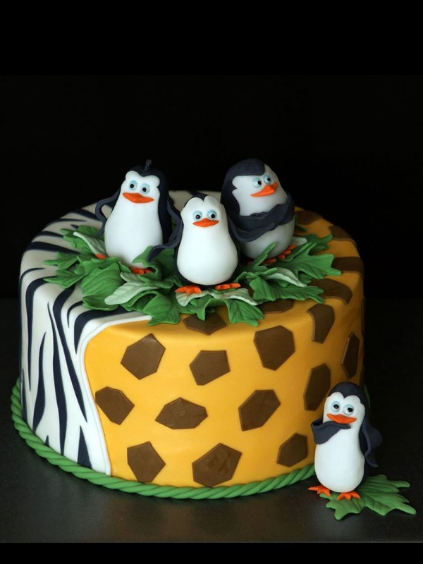 The Penguins of Madagascar birthday cake